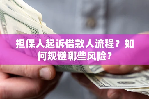 济南担保人起诉借款人流程？如何规避哪些风险？